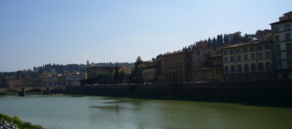View from across the Arno