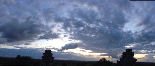 Sunset over Angkor Wot